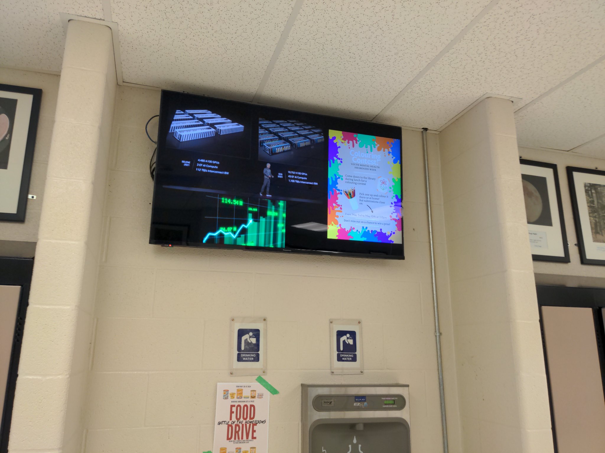 2024-05-07: “I’ve placed God’s chosen company (their GTC March 2024 presentation) onto the monitors at my high school. We are officially blessed now”